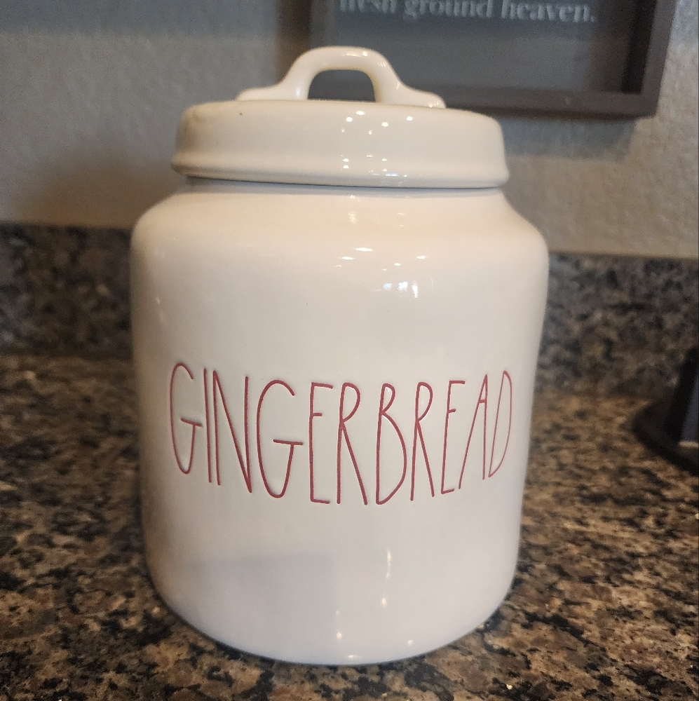Rae Dunn White Gingerbread Canister